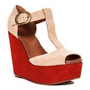 Lucky Brand Sandy colorblock wedge